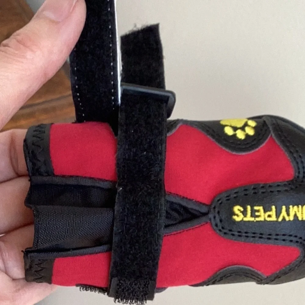 Red and Black Dog Boots